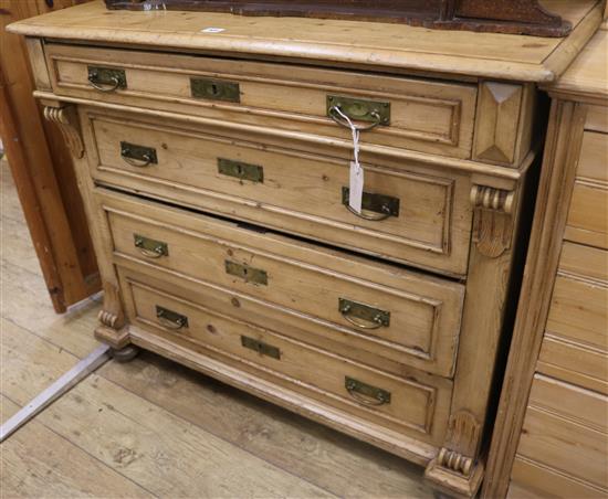 A 4 drawer pine chest